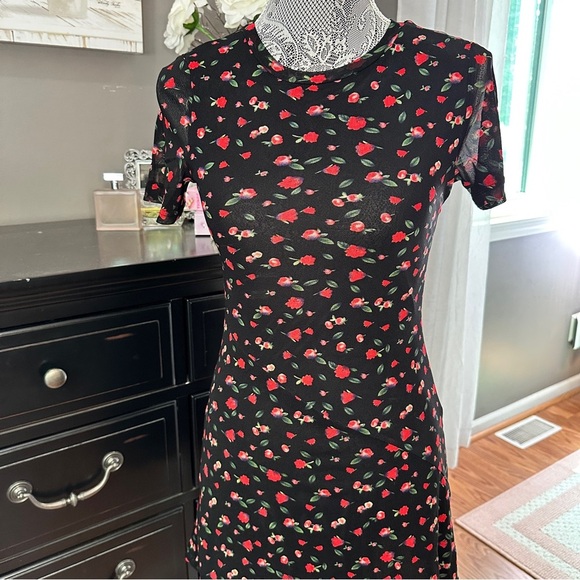 🌹 Princess Polly Sheer Mesh Floral Bodycon Mini Dress – Size 4 (US) - Picture 3 of 14